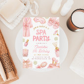Roze Coquette Spa Feest Verjaardag Kaart