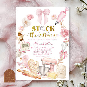 Roze Coquette Stock de Keuken Bruiloftsfeest Kaart