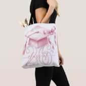 Roze Coquette Strik Afstudeerklas 2026 Eerstejaars Tote Bag (Dichtbij)