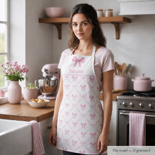 Roze Coquette Strik Apron Schort