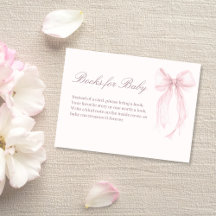 Roze Coquette Strik Baby Shower Baby Boeken Kaart