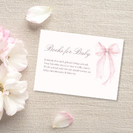 Roze Coquette Strik Baby Shower Baby Boeken Kaart