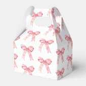 Roze Coquette Strik Baby shower Bedankdoosjes (Achterkant)