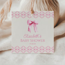 Roze Coquette Strik Baby Shower