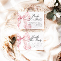 Roze Coquette Strik Boeken Voor Baby Kaart