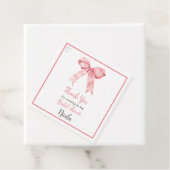 Roze Coquette Strik Bruidsdouche Bedankjes Labels (In situ)