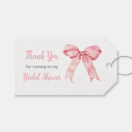 Roze Coquette Strik Bruidsfeest Cadeaulabel