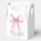 Roze Coquette Strik Bruidsfeest Dank Je Bedankdoosjes (Geopend)