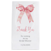 Roze Coquette Strik Bruidsfeest Klein Cadeauzakje (Voorkant)