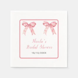 Roze Coquette Strik Bruidsfeest Servet