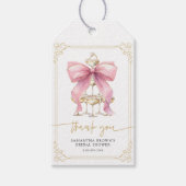 Roze Coquette Strik Bruidsmeisjesfeest Cadeaulabel (Voorkant)