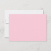 Roze Coquette Strik Bruiloft Borrel Bedankkaart (Achterkant)