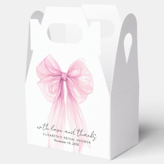 Roze Coquette Strik Bruiloft Feest Bedankt Bedankdoosjes (Geopend)