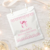 Roze Coquette Strik Bruiloft Feest Bedankzakje (Geknipt)