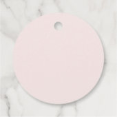Roze Coquette Strik Bruiloftsborrel Dank Je Bedankjes Labels (Achterkant)