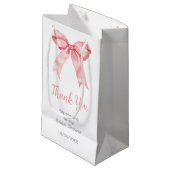 Roze Coquette Strik Bruiloftsborrel Klein Cadeauzakje (Voorkant Gekanteld)