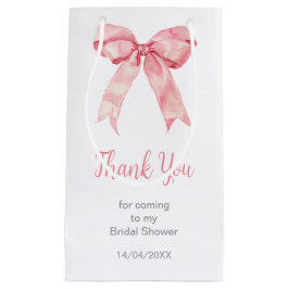 Roze Coquette Strik Bruiloftsborrel Klein Cadeauzakje