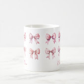 Roze Coquette Strik Custom Naam Koffiemok (Center)