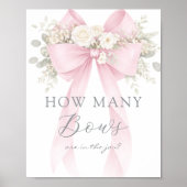 Roze Coquette Strik Hoeveel Strikken Spel Poster (Voorkant)