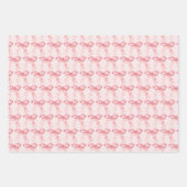 Roze Coquette Strik Inpakpapier Vel (Voorkant 2)