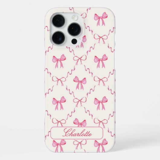 Roze Coquette Strik iPhone Hoesje (Achterkant)