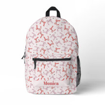 roze coquette strik meisjesachtig script monogram 