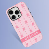 Roze Coquette Strik modern persoonlijk naam meisje Case-Mate iPhone Case