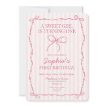 Roze Coquette Strik Pastel Verjaardagsfeestje