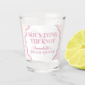 Roze Coquette Strik Pastelkleurig Bruidsfeest Favo Shot Glas (Voorkant)