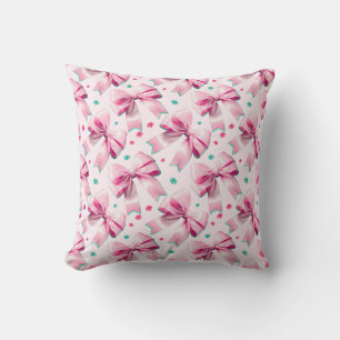 Roze Coquette Strik Patroon Kussen