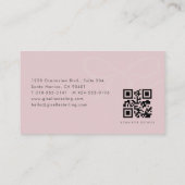 Roze Coquette Strik QR-code Visitekaartje (Achterkant)