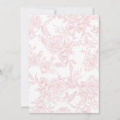 Roze Coquette Strik Verjaardagsfeestje Kaart (Achterkant)