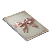 Roze Coquette Strikingband Spiraal Notebook Notitieboek (Rechterzijde)