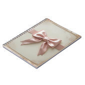 Roze Coquette Strikingband Spiraal Notebook Notitieboek (Linkerzijde)