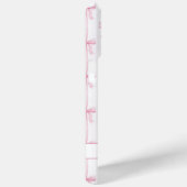 Roze Coquette Strikjes Gestreept Met Initialen Case-Mate iPhone Case (Achterkant / Rechts)