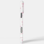 Roze Coquette Strikjes Gestreept Met Initialen Case-Mate iPhone Case (Achterkant / Rechts)