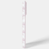 Roze Coquette Strikjes op Strepen Monogram Case-Mate iPhone Case (Achterkant / Rechts)