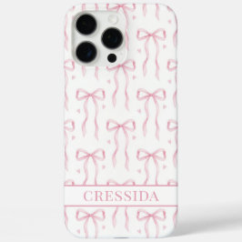 Roze Coquette Strikken met Monogram iPhone 16 Pro Max Hoesje