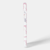 Roze Coquette Strikken met Monogram Case-Mate iPhone Case (Achterkant / Links)