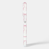Roze Coquette Strikken met Monogram Case-Mate iPhone Case (Achterkant / Links)