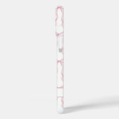 Roze Coquette Strikken met Monogram Case-Mate iPhone Case (Achterkant / Links)