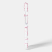 Roze Coquette Strikken met Monogram Case-Mate iPhone Case (Achterkant / Links)