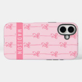 Roze Coquette Strikken Moderne Gepersonaliseerde N Case-Mate iPhone Case (Achterkant (horizontaal))