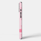 Roze Coquette Strikken Moderne Gepersonaliseerde N Case-Mate iPhone Case (Achterkant / Links)
