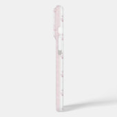 Roze Coquette Strikken op Strepen Monogram Case-Mate iPhone Case (Achterkant / Links)
