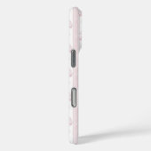 Roze Coquette Strikken op Strepen Monogram Case-Mate iPhone Case (Achterkant / Rechts)