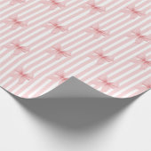 Roze Coquette Strikken & Strepen Cadeaupapier (Hoek)