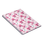 Roze Coquette Strikpatroon Notitieboek (Rechterzijde)