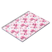 Roze Coquette Strikpatroon Notitieboek (Linkerzijde)