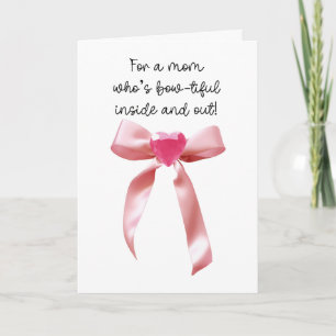 Roze Coquette Strikte Hartedelier Moeder Kaart